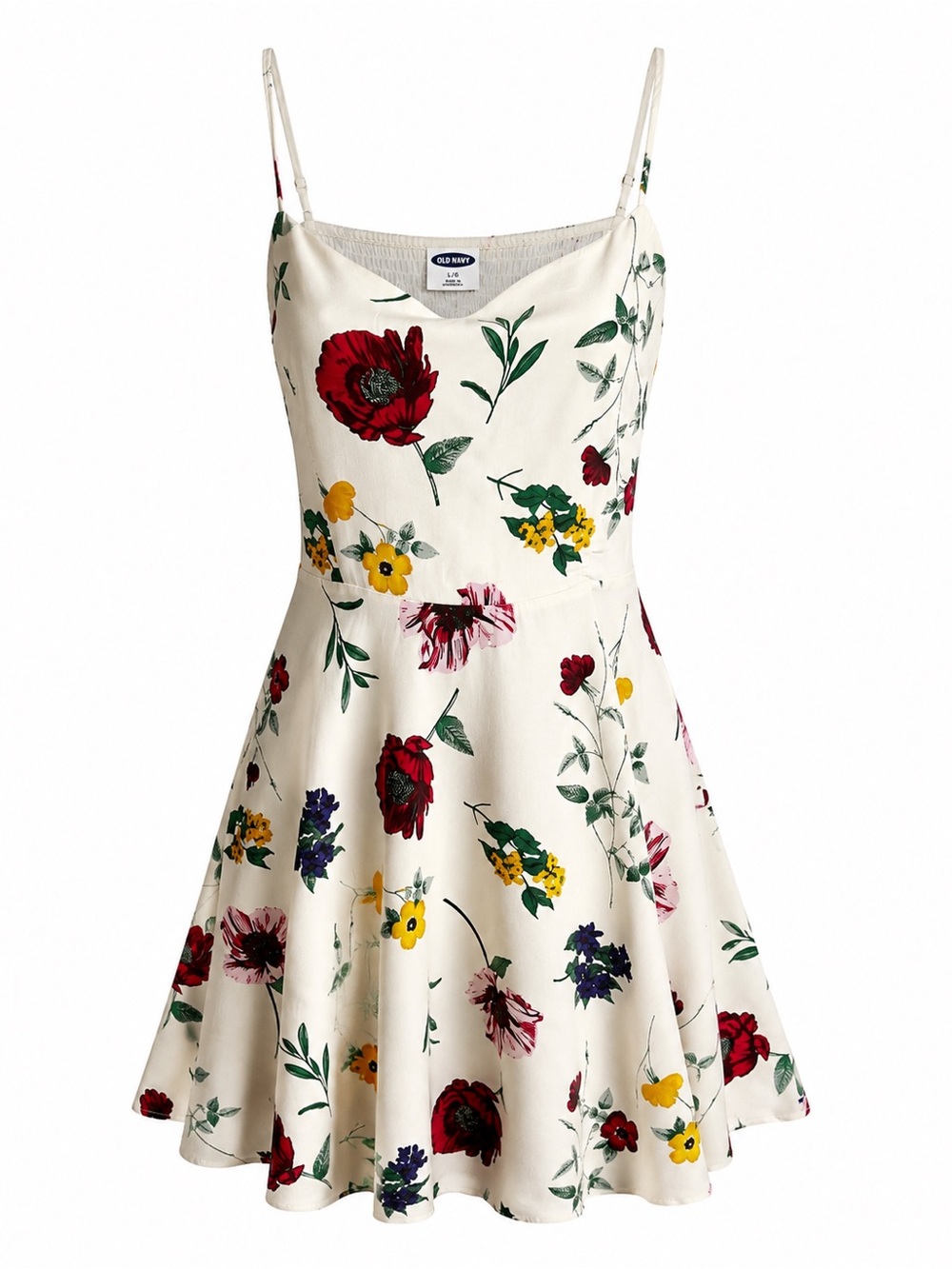 Old Navy Floral Fit & Flare Dress Sz L